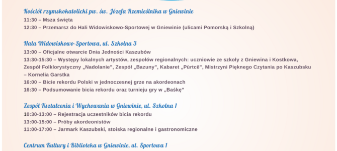Dzień Jedności Kaszubów – Gniewino, 19 marzec 2023 r.
